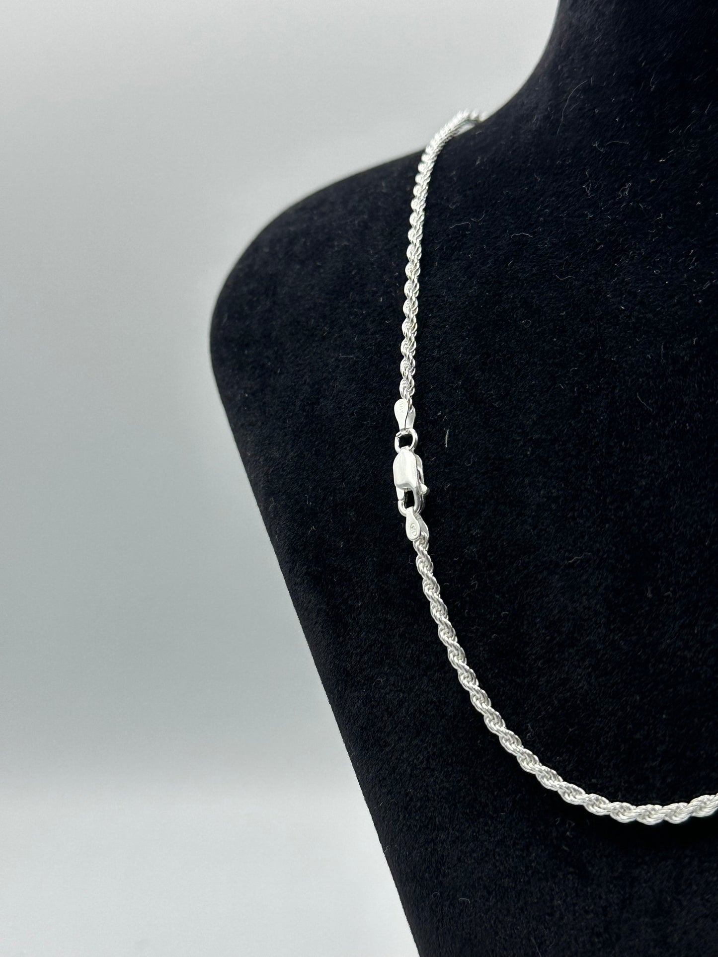 Kordelkette 2mm - 925 Silber, Hochglanzpoliert