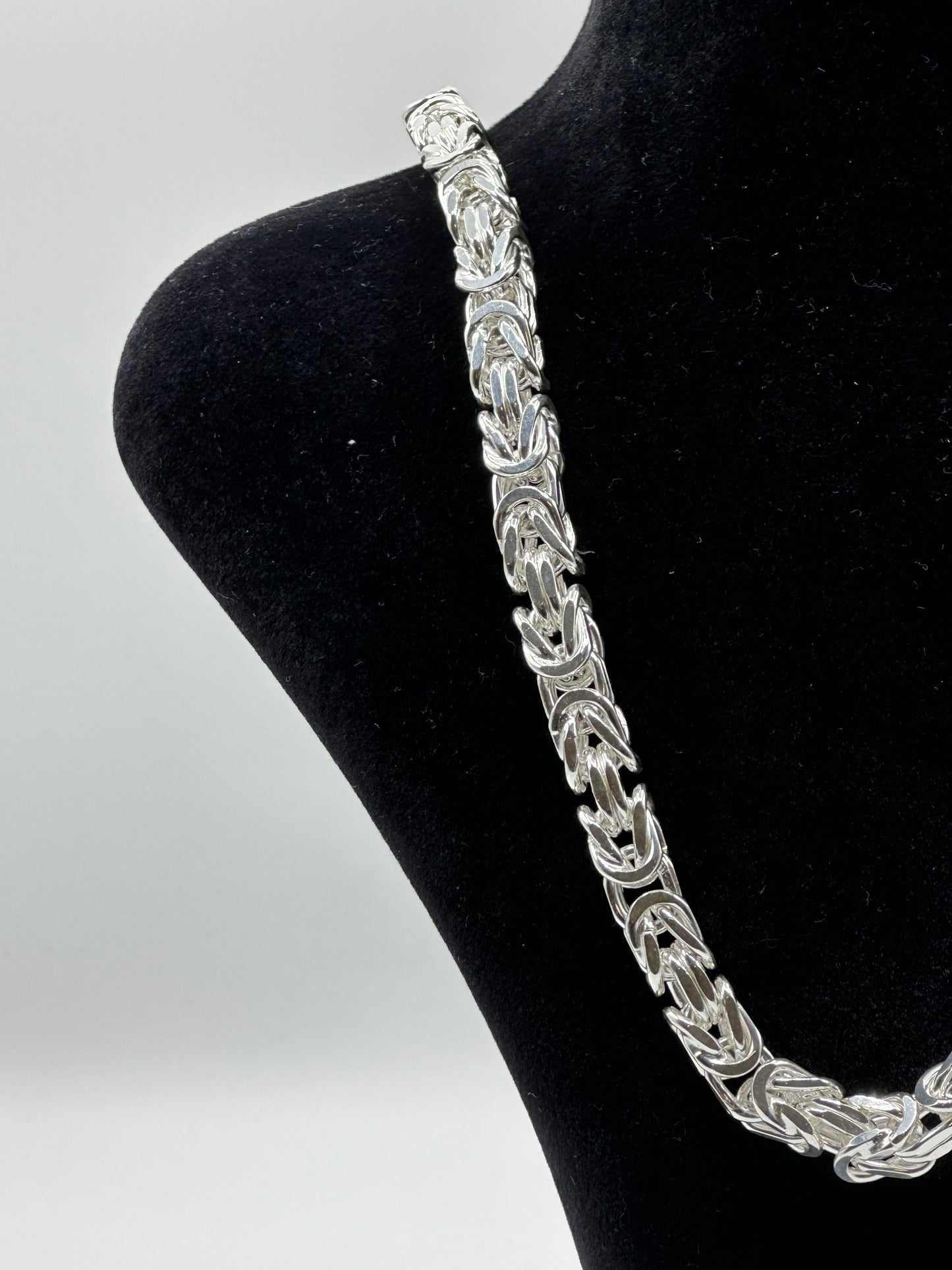 Königskette 9mm - 925 Silber, Hochglanzpoliert