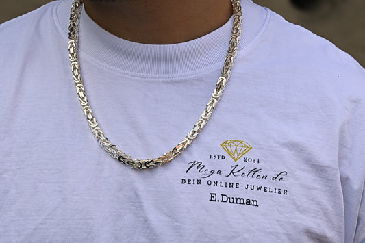 Königskette 7mm - 925 Silber, Hochglanzpoliert