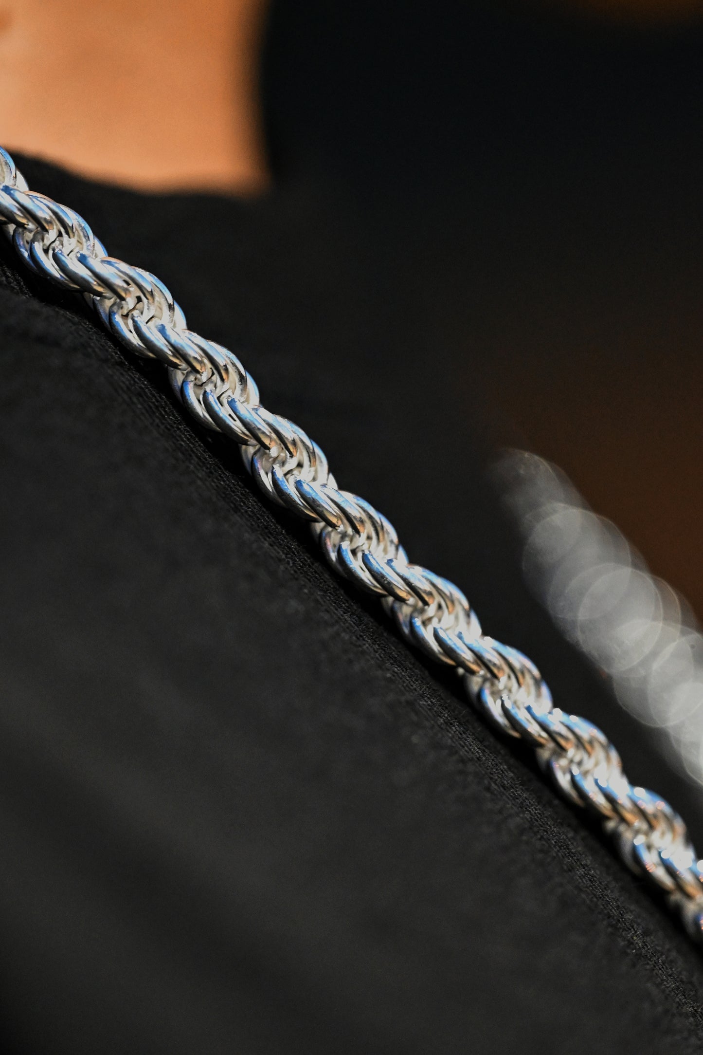 Kordelkette 6 mm - 925 Silber, Hochglanzpoliert