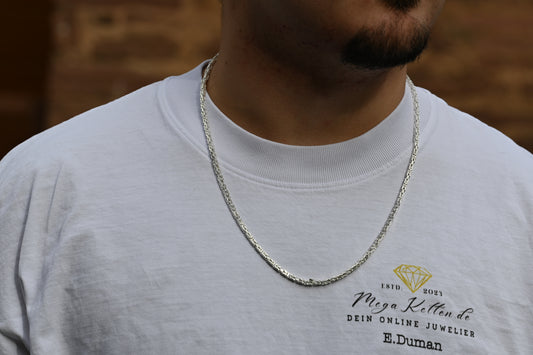 Königskette 3mm - 925 Silber, Hochglanzpoliert