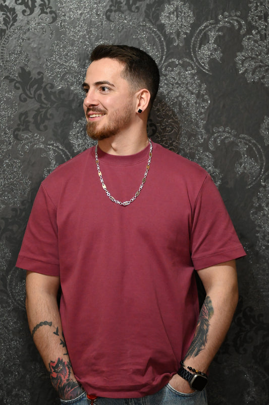 Plattenkette 8mm - 925 Silber, Hochglanzpoliert