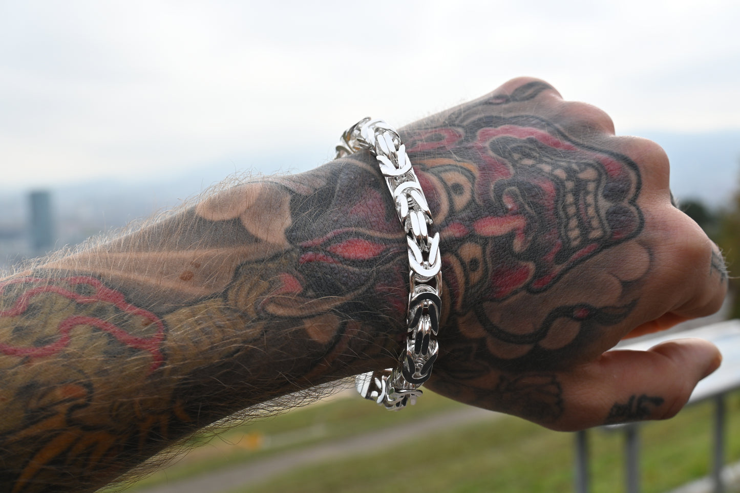 Königsarmband 8mm - 925 Silber, Hochglanzpoliert