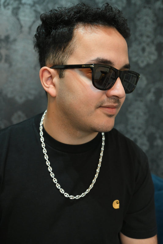 Bohnenkette 10mm - 925 Silber, Hochglanzpoliert