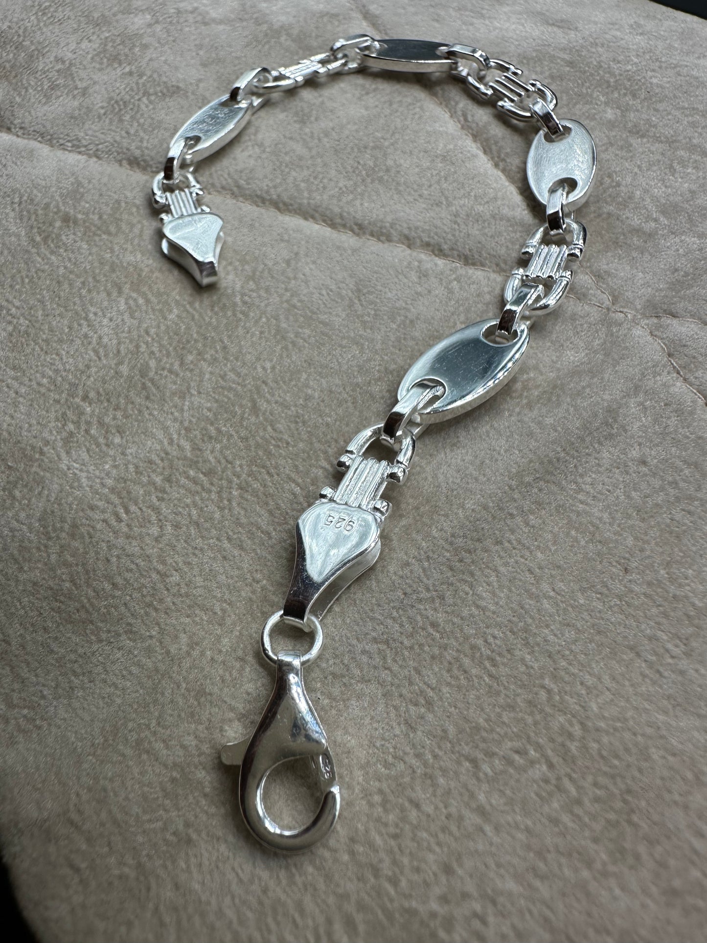 Platten Armband 9mm - 925 Silber, Hochglanzpoliert