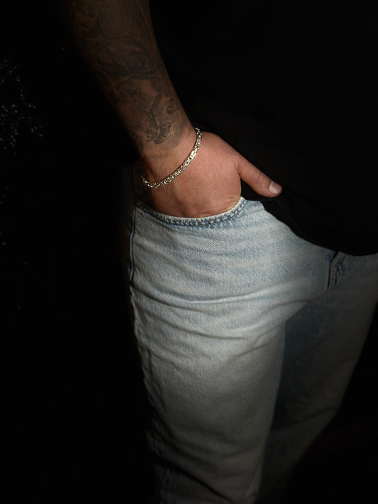 Königsarmband 4,5mm - 925 Silber, Hochglanzpoliert