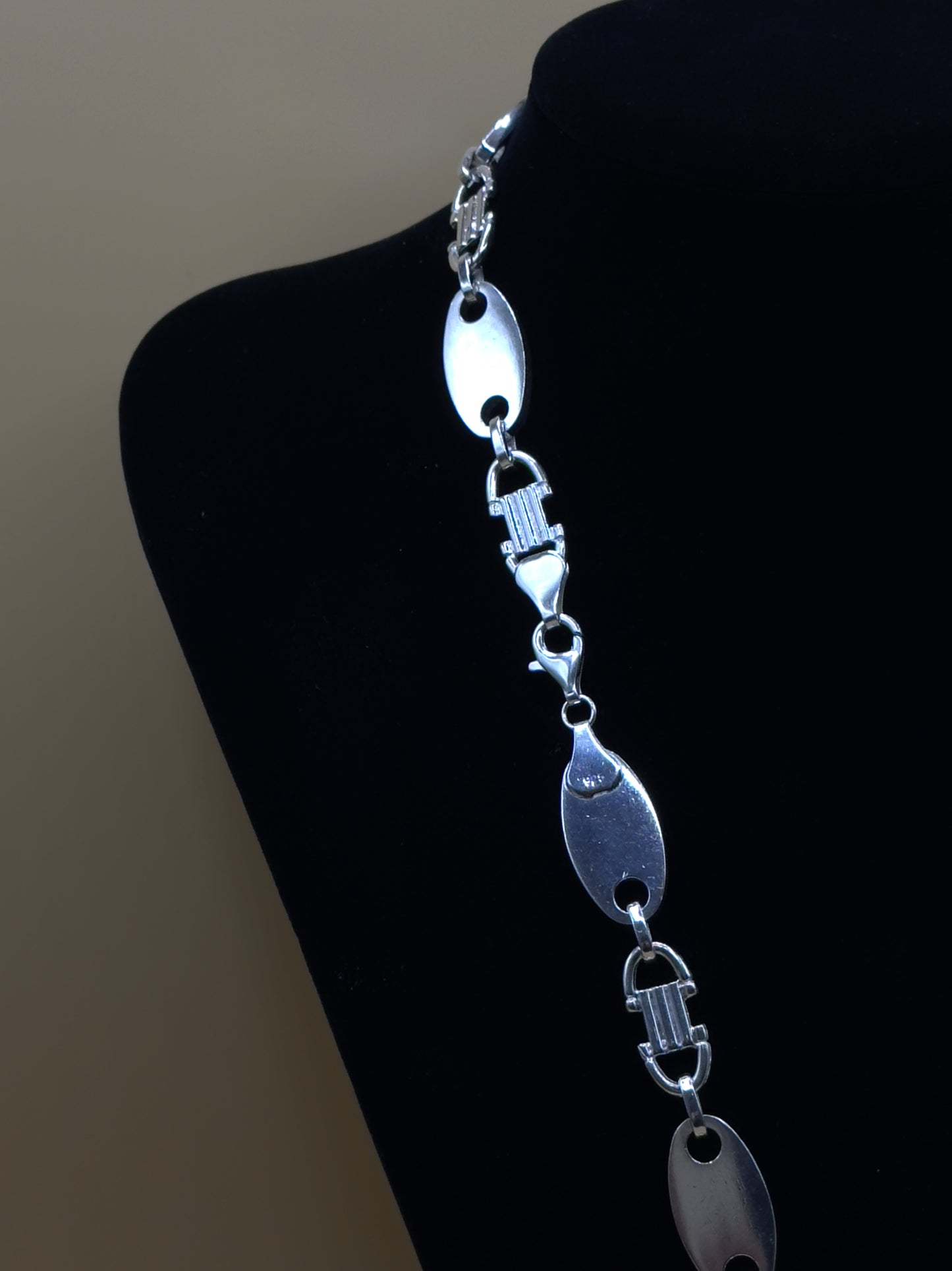 Plattenkette 15mm - 925 Silber, Hochglanzpoliert