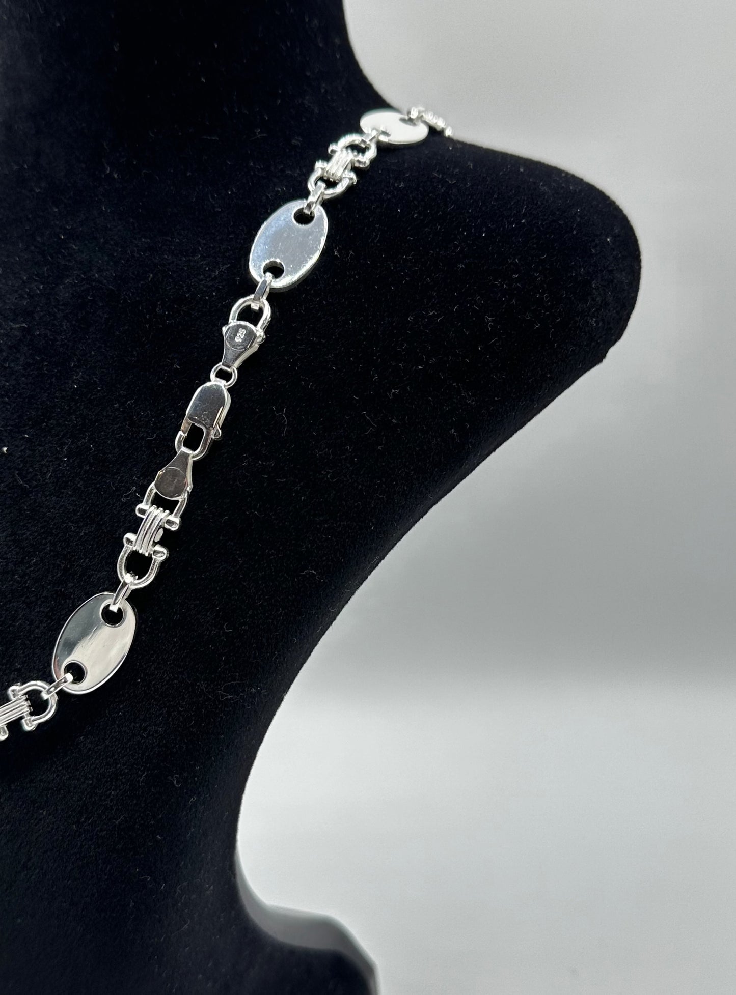 Plattenkette 12mm - 925 Silber, Hochglanzpoliert