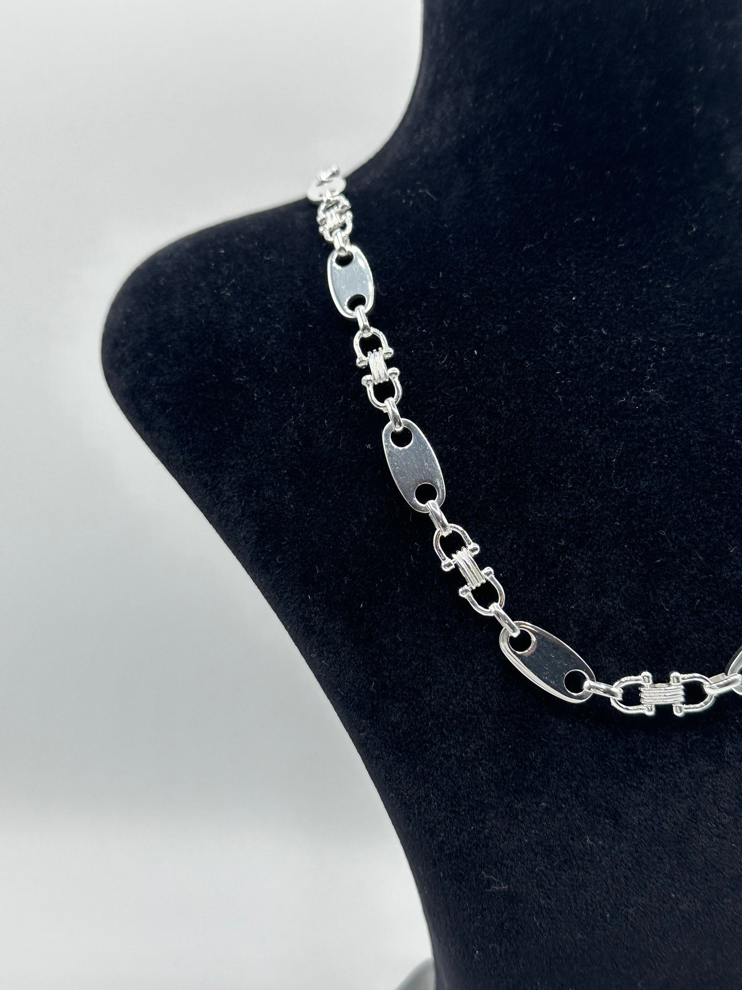 Plattenkette 8mm - 925 Silber, Hochglanzpoliert