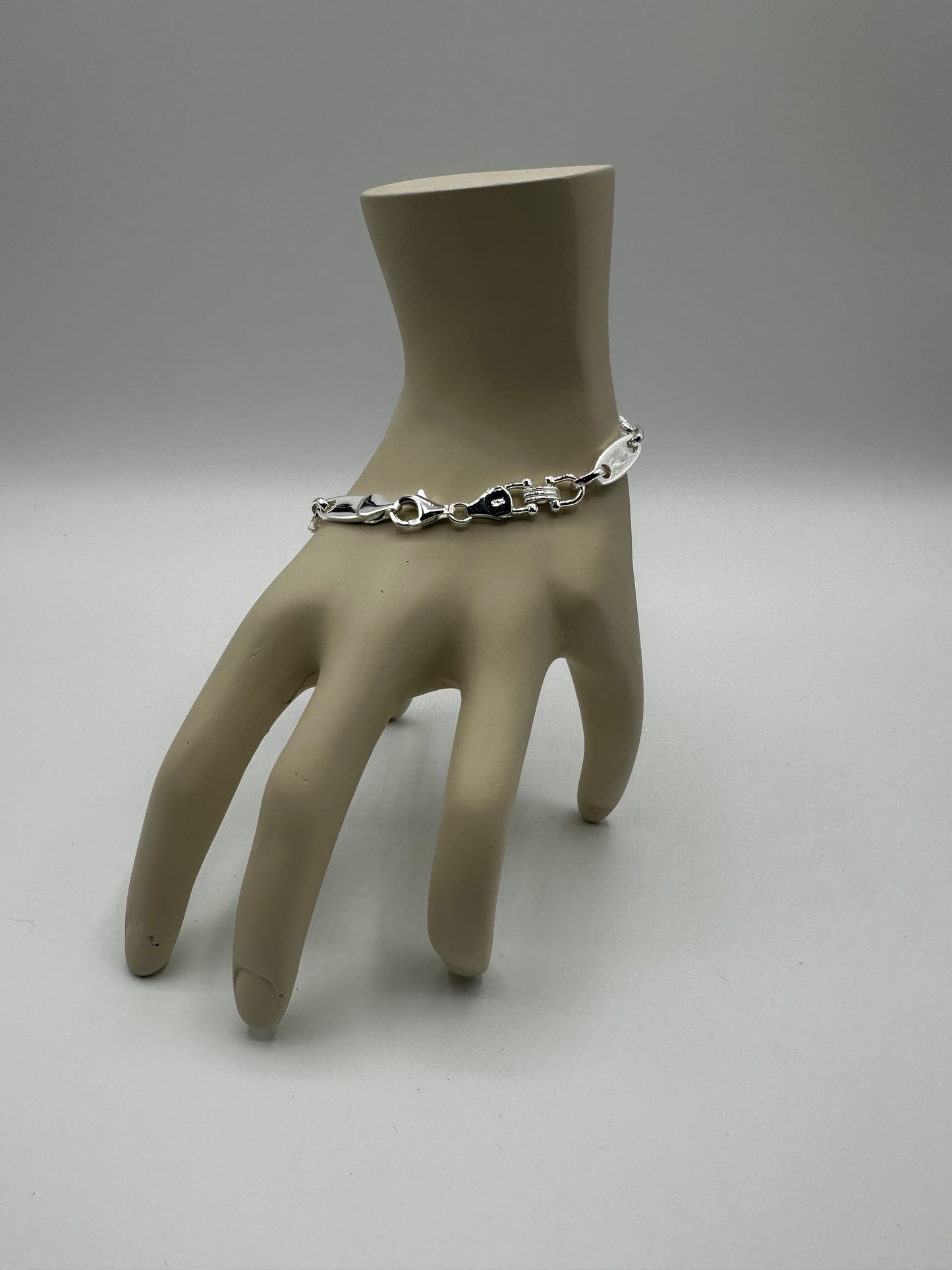 Platten Armband 6mm - 925 Silber, Hochglanzpoliert