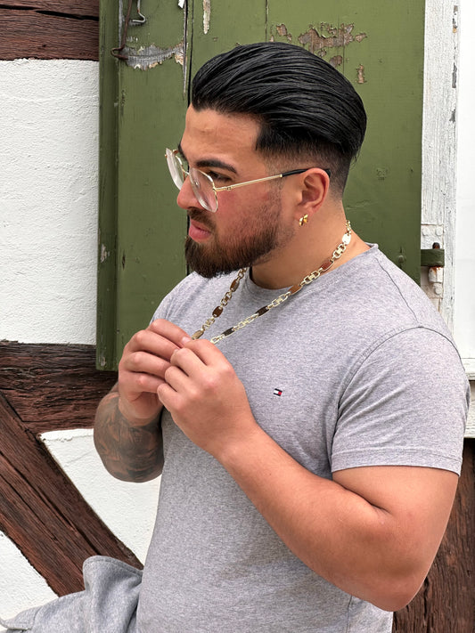 Massive Plattenkette 10 mm – 585er Echtgold