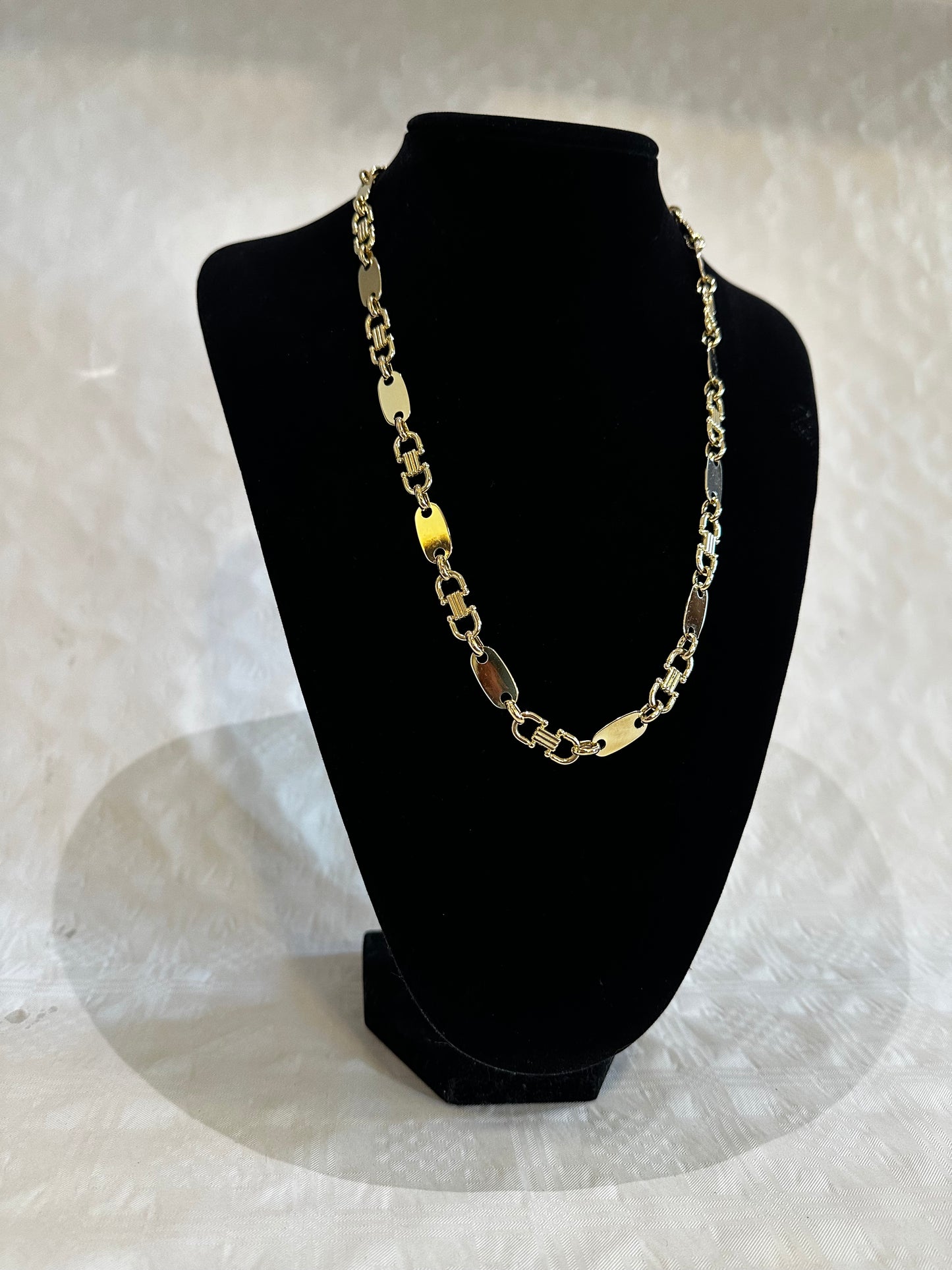 Massive Plattenkette 10 mm – 585er Echtgold