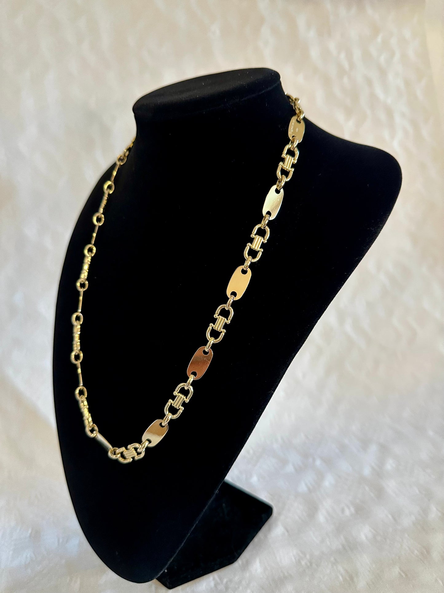 Massive Plattenkette 10 mm – 585er Echtgold