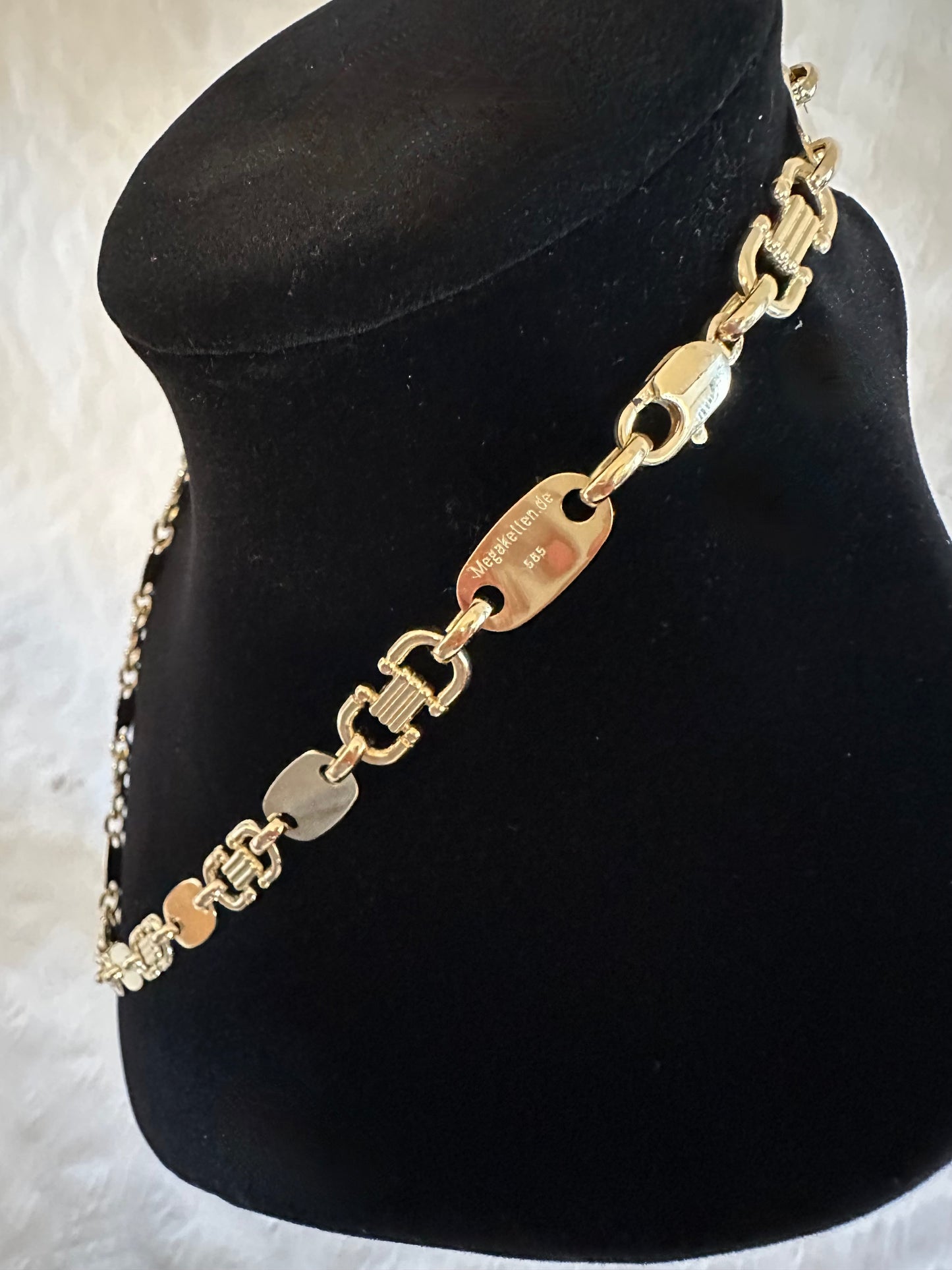 Massive Plattenkette 10 mm – 585er Echtgold