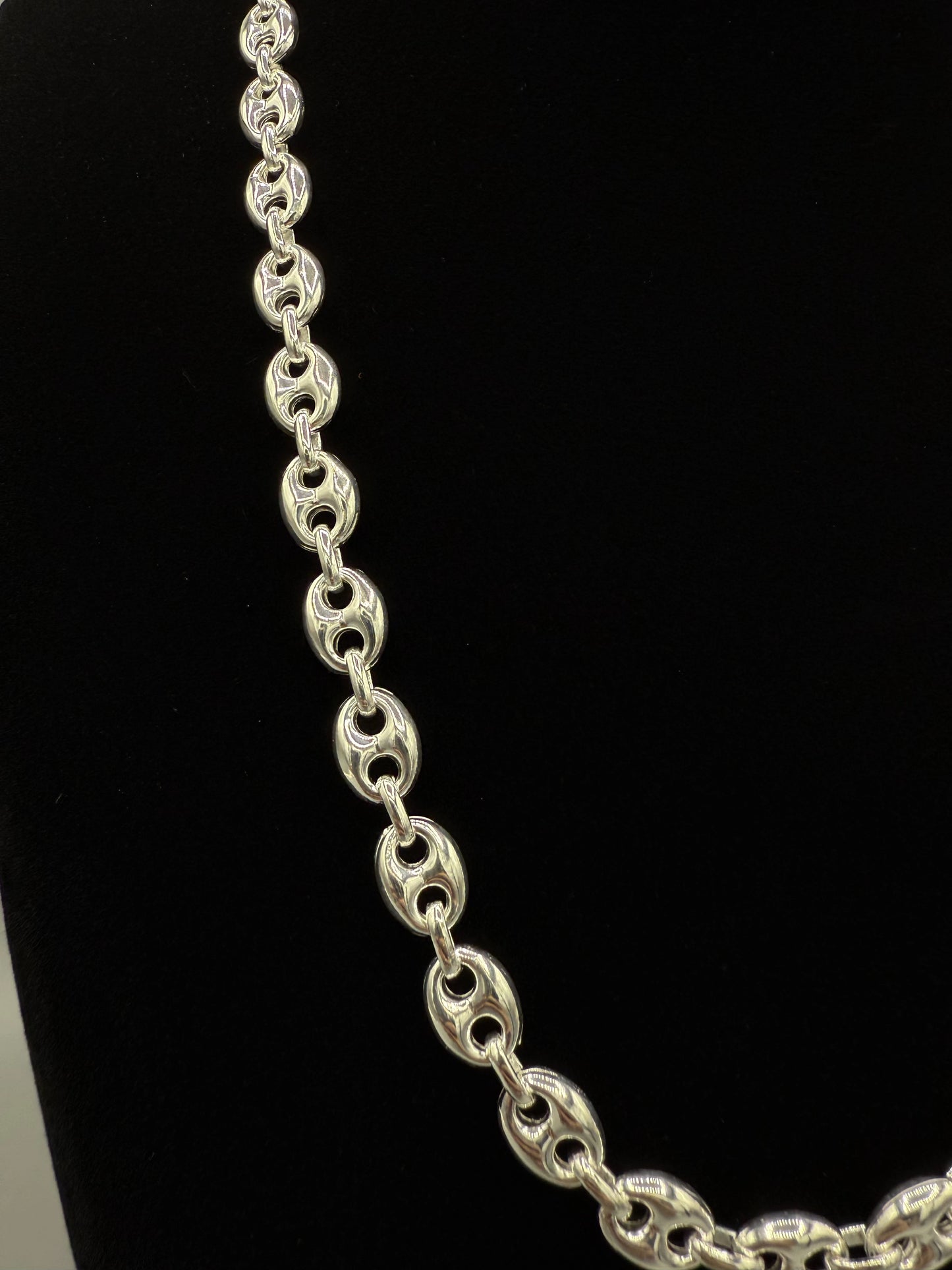 Bohnenkette 10mm - 925 Silber, Hochglanzpoliert