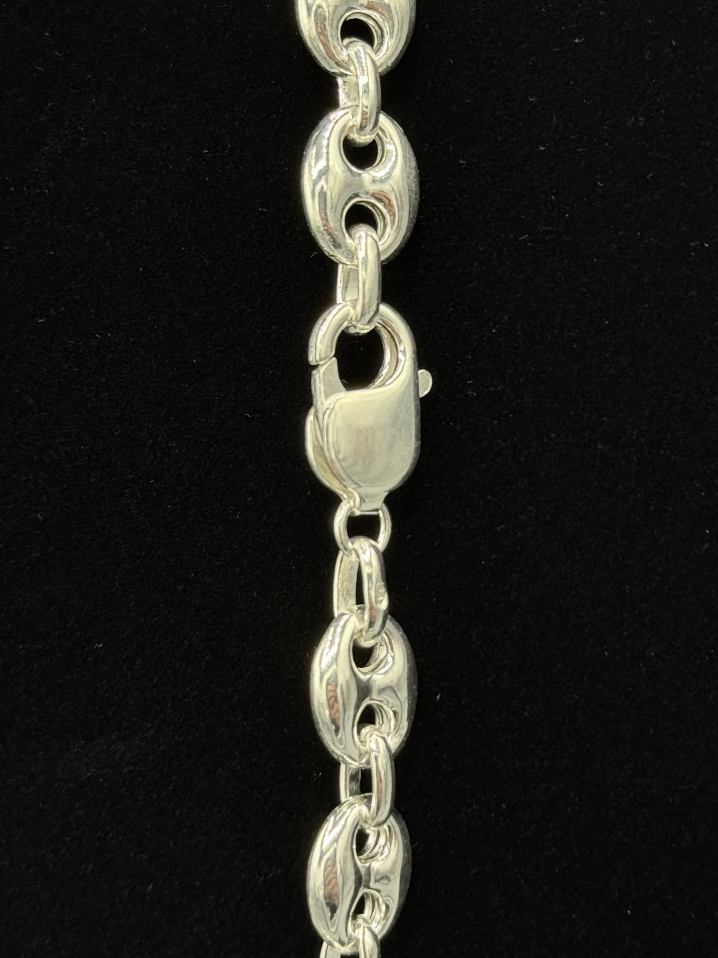 Bohnenkette 10mm - 925 Silber, Hochglanzpoliert