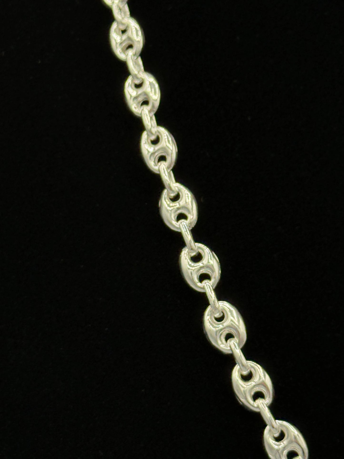Bohnenkette 8mm - 925 Silber, Hochglanzpoliert