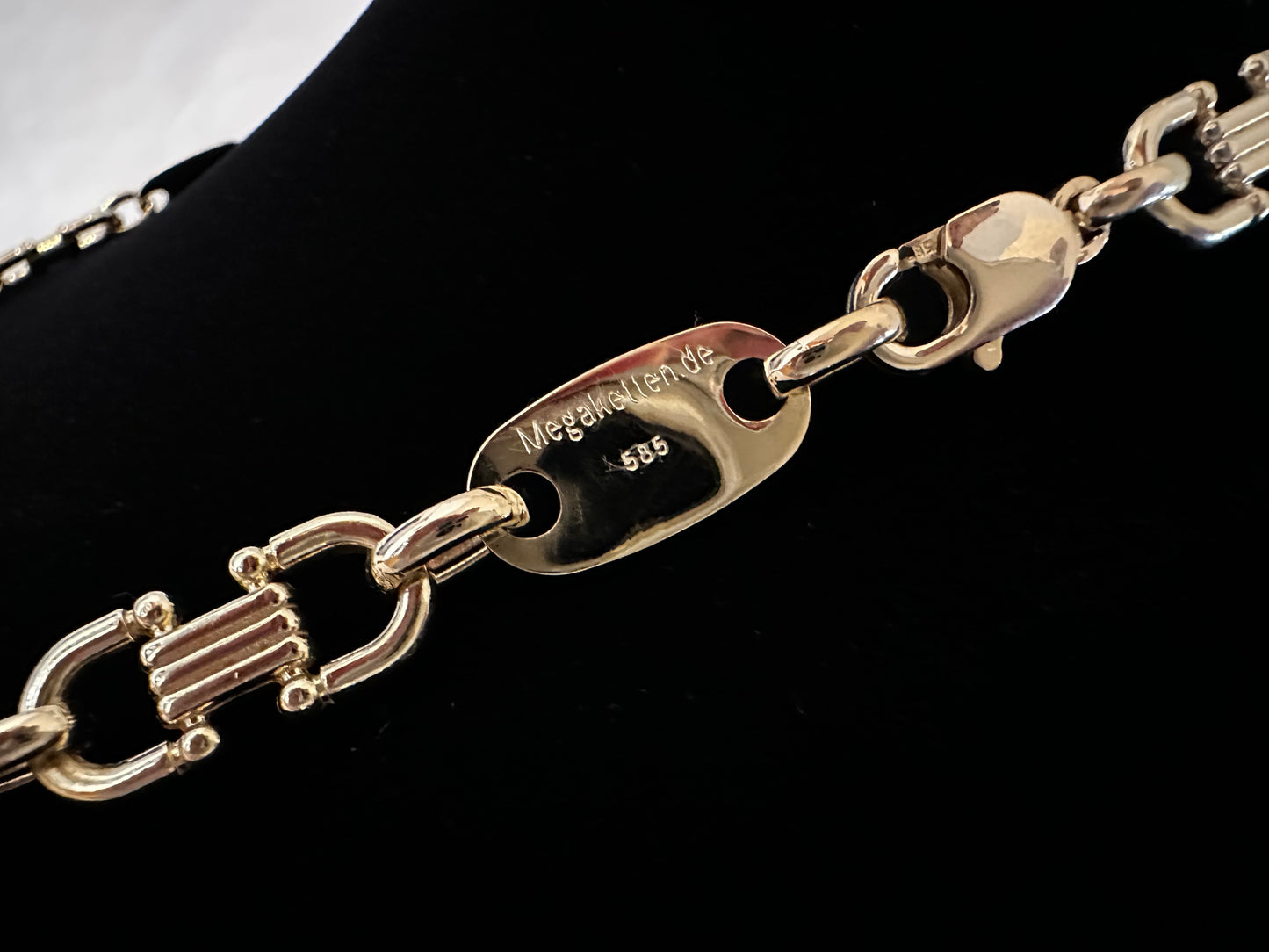 Massive Plattenkette 10 mm  – 585er Echtgold